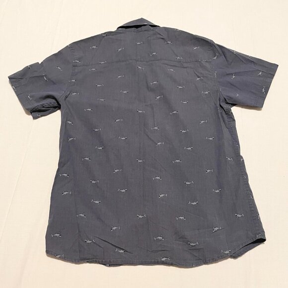Walker Refinery Shark Print Button Up Shirt Mens Size Large - Picture 12 of 16